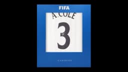 Ashley Cole Official World Cup Back Signed England 2002 Home Shirt In Deluxe Packaging