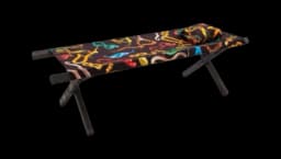 Snakes-Print Pool Bed - Black/Multicolour