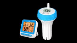 Waterproof Wireless Pool Thermometer - White/Blue