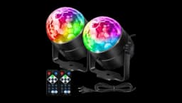 Remote Control Strobe Lamp Disco Balls 2 Pack