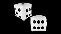 Giant Inflatable Dice Toys 13" - White/Black