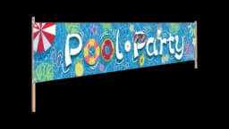 Swimming Pool Party Banner Decoration