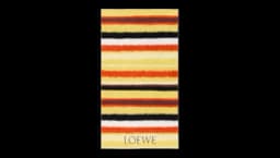 Logo-Print Striped Beach Towel - Multicolor