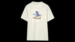 Beach Knight Cotton T-Shirt - White/Blue
