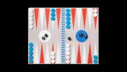 BACKGAMMON Play - Red/Blue/White