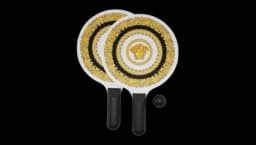 Crete de Fleur Beach Racket Set - Black/Gold