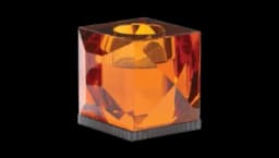 Ophelia Tealight Holder - Amber/Black