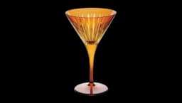 Prism Martini Glasses Set Of 4 - Amber Orange