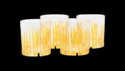 Crystal Water Tumblers Set Of Four - Sunset Yellow