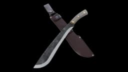 Survival Machete with Walnut Handle