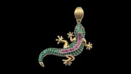 Crystal Sparkly Lizard Pendant