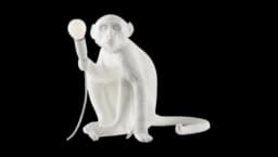The Monkey Lamp Sitting Version - White