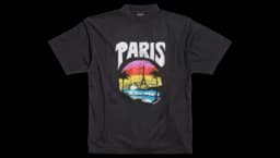 Paris Tropical T-Shirt Medium Fit - Black/Multicolor