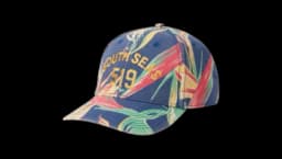 Tropical-Print Baseball Cap - Navy Blue