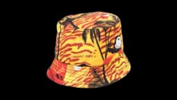 Tropical-Print Bucket Hat - Yellow/Multicolor