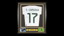 Sebastian Cordova Official World Cup Back Signed & Framed Mexico 2020 Away Shirt