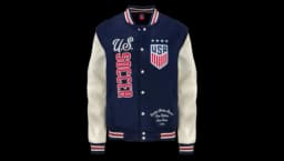 U.S Soccer Varsity Wool Jacket - Blue/White