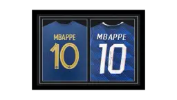 Signed Kylian Mbappe Framed Shirts World Cup Winner 2018