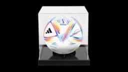 Zinedine Zidane Signed Football: 2022 World Cup - In Acrylic Display Case