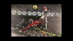 Garnacho Signed Overhead Kick Soccer Print Size 16″ x 24″ with Beckett COA