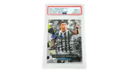 Cristiano Ronaldo & Pele Signed 2021 Topps Now Goal Record PSA 9 AUTO 9