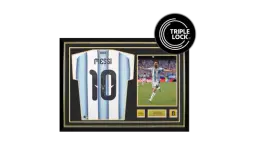 Lionel Messi Official World Cup 2026 Back Signed & Hero Framed Argentina 2026 Home Shirt