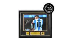Lionel Messi Official 2026 World Cup Signed & Framed Argentina Photo: vs Venezuela 2025