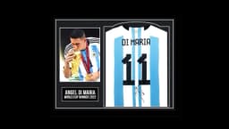 Framed Angel Di Maria Signed Shirt World Cup Winner 2022