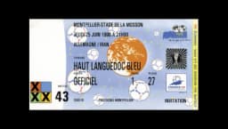 World Cup 1998 Ticket Germany v Iran
