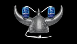Viking Drinking Hat - Silver