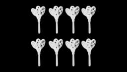 10" Soccer Hand Clappers Noisemakers 8 Pcs - White/Black