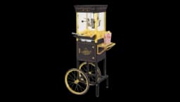 Vintage Professional Popcorn Cart 8-Ounce Kettle 53" Tall - Black