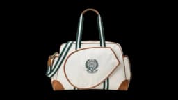 Wimbledon Leather-Trim Canvas Tennis Bag - Deckwash White