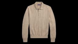 Purple Label Knitted Polo Shirt - Beige