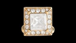 Rhinestone Cufflinks - Gold