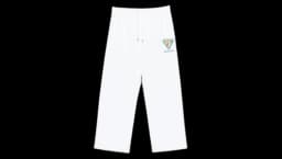 Tennis Club Embroidered Track Pants - White