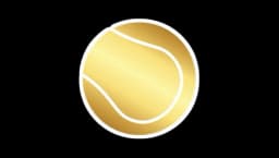 Gold Tennis Ball Sticker