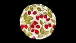 Strawberry Glass Dessert Plate - Multicolor