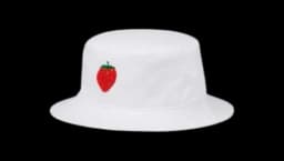 Strawberry Bucket Hat - White/Red/Green/Yellow