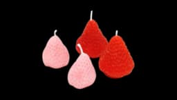 Strawberry-Shaped Candles (Set Of 4)