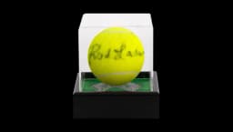 Rod Laver Signed Wimbledon Tennis Ball In Acrylic Case