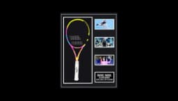 Autographed Rafael Nadal Framed Babolat Racket - 4 x US Open Champion