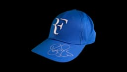 Roger Federer Signed Royal Blue Uniqlo Tennis Cap