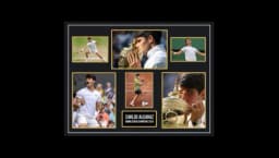 Signed Carlos Alcaraz Large Framed Display - Wimbledon Final 2024