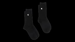 Embroidered Logo Knitted Socks - Black/White