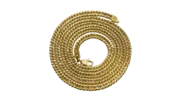 10K Yellow Gold Hollow Cuban Link Chain 4 mm
