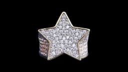 The Bright Iced Out Hip Hop Star Ring - CZ/Brass
