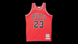 Authentic Jersey Away Finals Michael Jordan 1995-1996