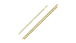 14k Gold 3mm Flat Curb Chain 16"