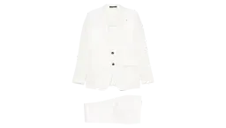 Peak-Lapel Single-Breasted Suit - White